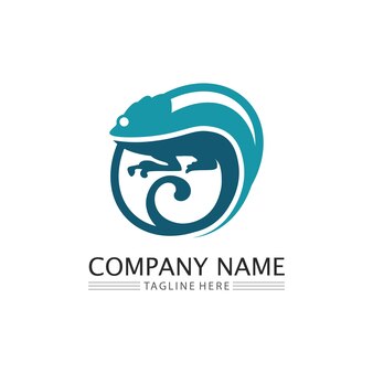 Lézard et vecteur animal salamandre gecko crocodile et reptiles conçoivent l'illustration du logo