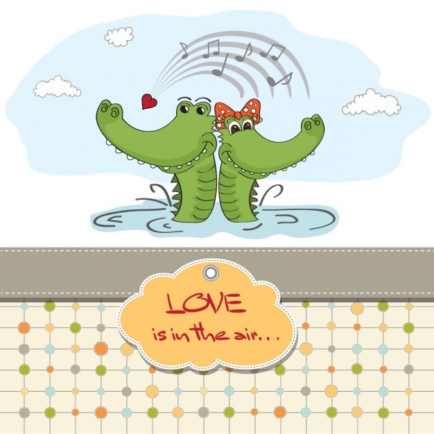 Lézards Dans L'amour Valentines Day Card