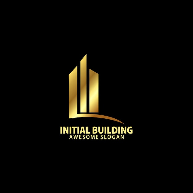 Li Initial Avec Couleur De Luxe De Conception De Logo Immobilier