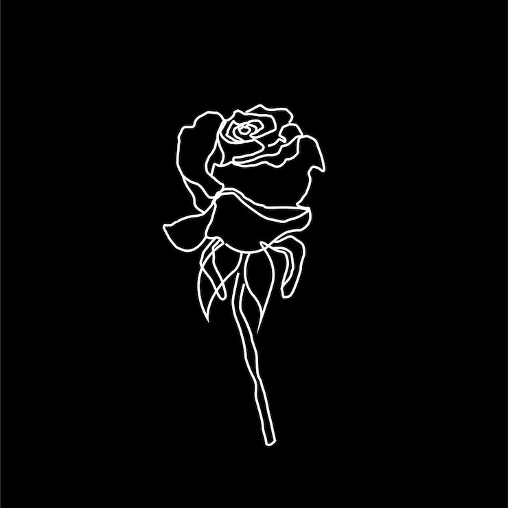 Vecteur gratuit ligne de fleurs dégradé minimaliste couleur nouveau