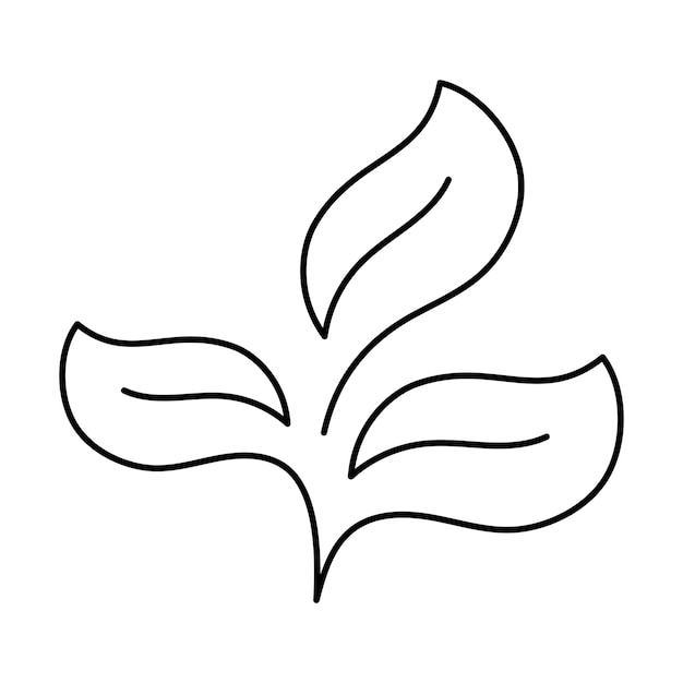 Vecteur gratuit lignes de contour de la plante