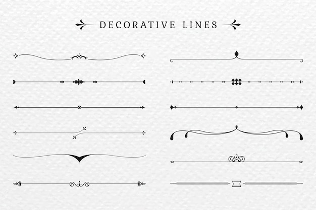 Vecteur gratuit lignes décoratives