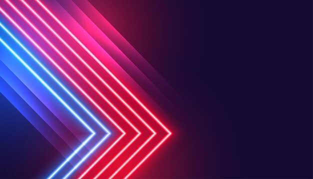 lignes de néon brillantes et à la mode, design d'arrière-plan abstrait