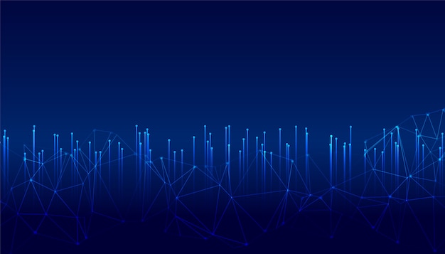 Lignes de technologie lumineuse numérique avec treillis métallique metwork