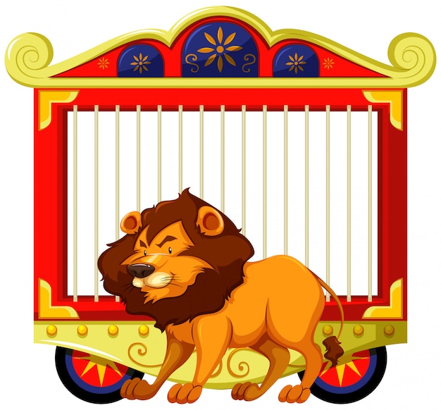 Lion Et Cage De Carnaval