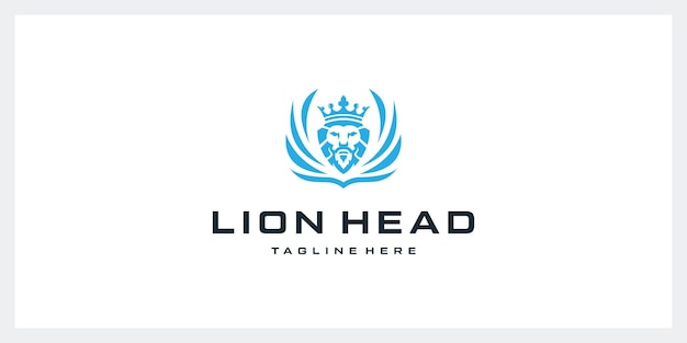 Lion logo design inspiration icônes vectorielles vecteur premium