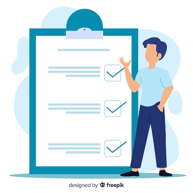 Vecteur gratuit liste de contrôle géant