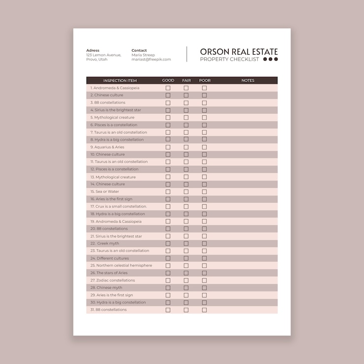 Vecteur gratuit liste de contrôle de l'immobilier du hub immobilier minimaliste