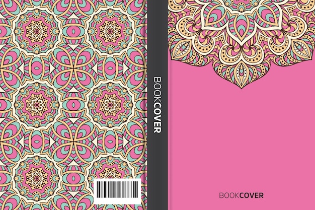 Livre de couverture avec la conception d'éléments de mandala