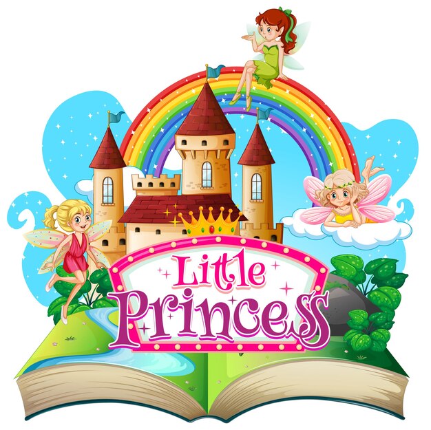 Livre pop-up 3D avec le thème de la petite princesse