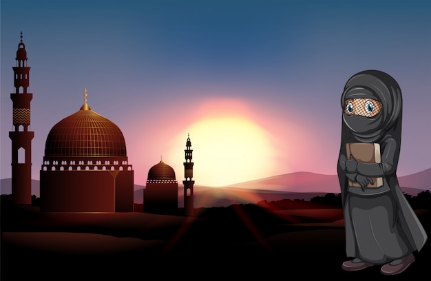 Livre de tenue fille musulmane à la mosquée