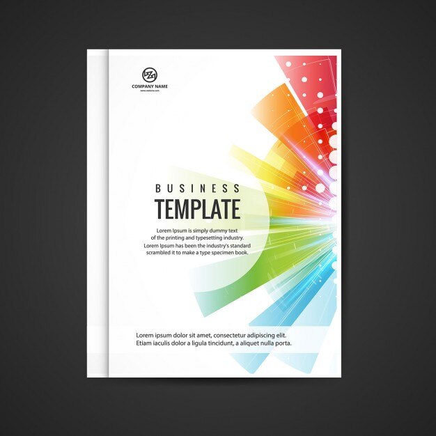Vecteur gratuit livret d&#39;affaires colorful