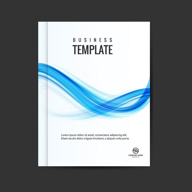 Vecteur gratuit livret d&#39;affaires wavy
