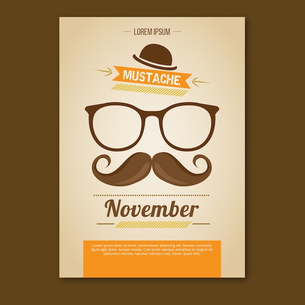 Livret Movember Avec Des Détails Orange,