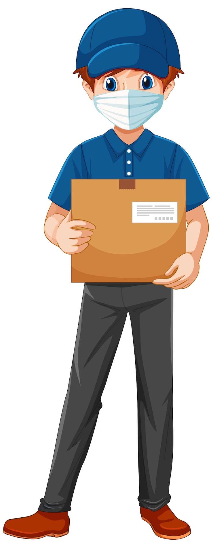 Vecteur gratuit livreur en uniforme