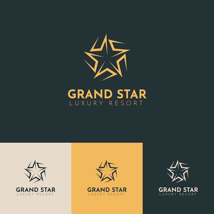 Vecteur gratuit logo 5 étoiles design plat
