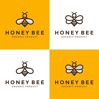 Logo abeille premium vecto