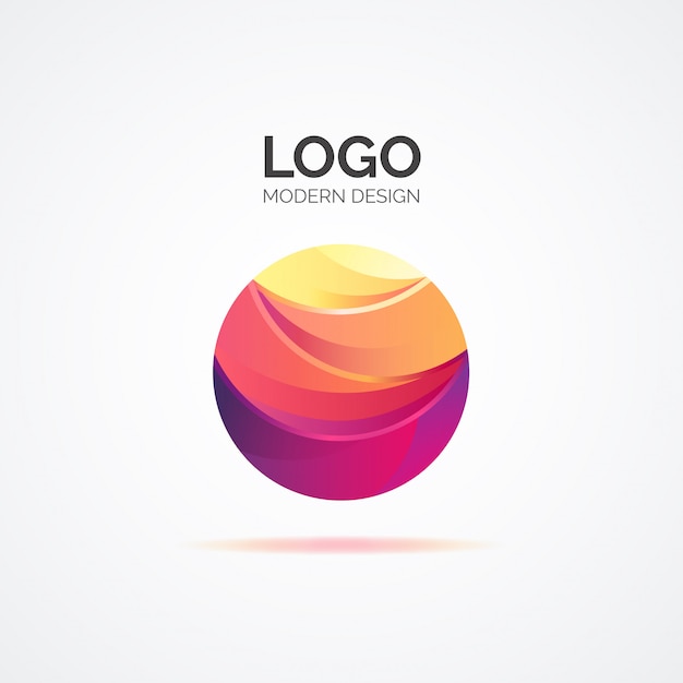 Logo abstrait coloré dans la conception moderne