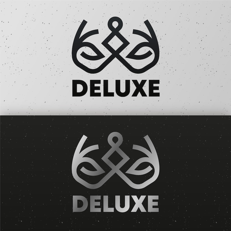 Vecteur gratuit logo abstrait dans le concept de deux versions