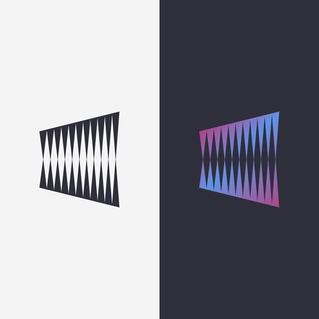 Logo abstrait en deux versions