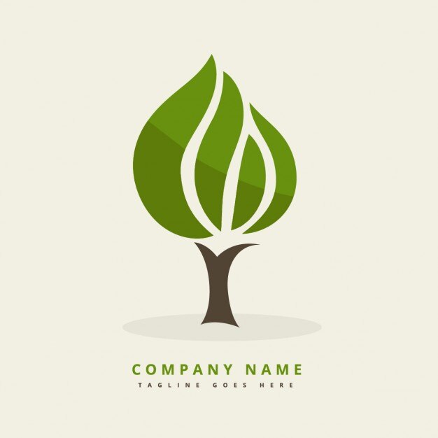 Vecteur gratuit logo avec arbre abstrait