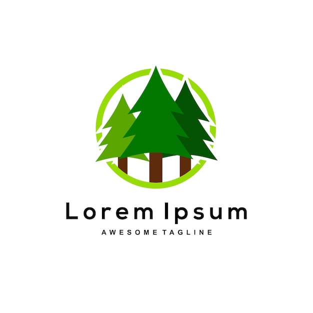 Vecteur gratuit logo avec arbre abstrait