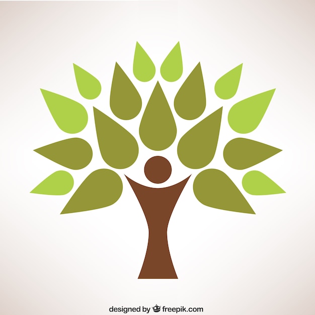Vecteur gratuit logo arbre