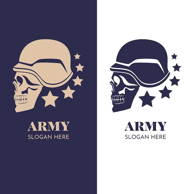 Vecteur gratuit logo de l'armée design plat