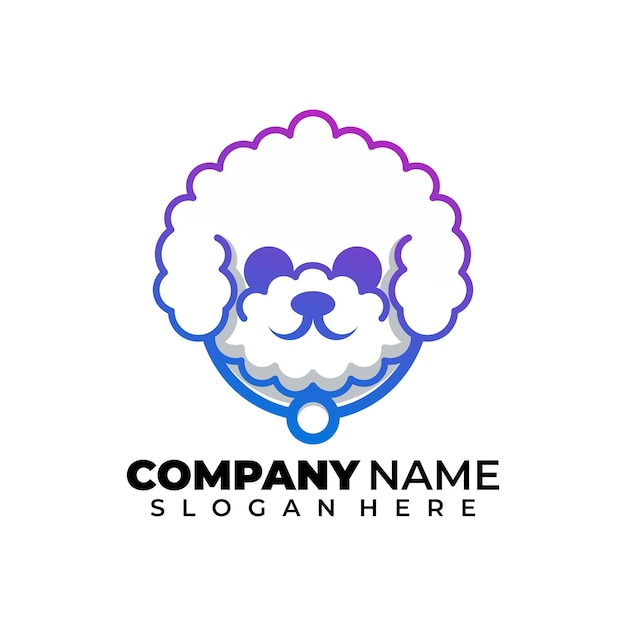 Vecteur gratuit logo d'art en ligne mignon flaque dong