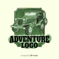 Vecteur gratuit logo d'aventure vintage