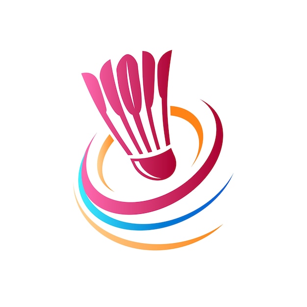 Logo de badminton abstrait