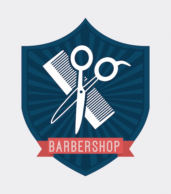 Vecteur gratuit logo de barbier