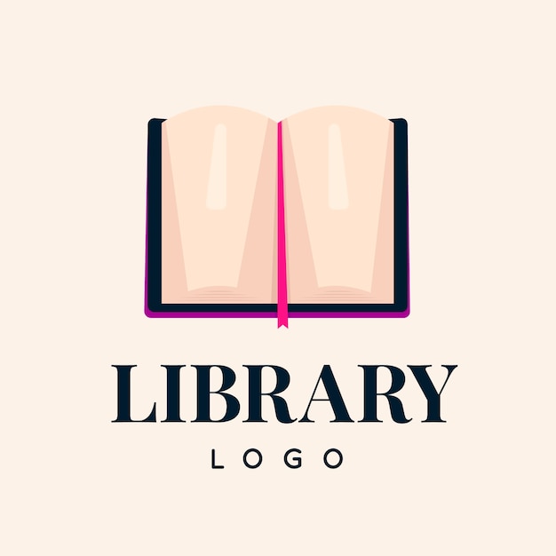 Logo de bibliothèque dessiné à la main
