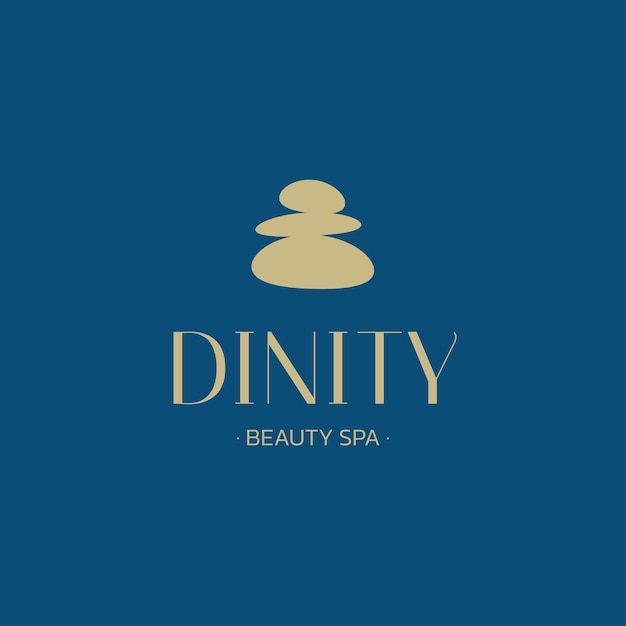 Vecteur gratuit logo bicolore dinity spa