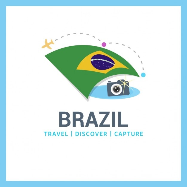 Vecteur gratuit logo brésil voyage