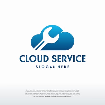 Logo cloud service conçoit vecteur concept,