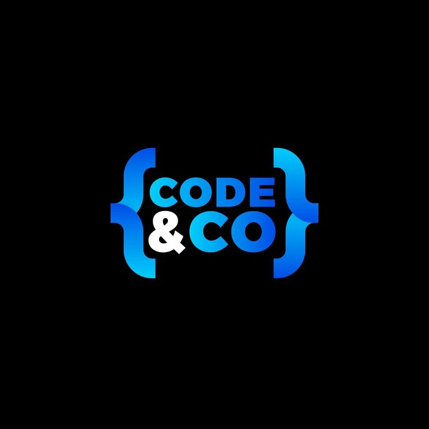 Logo de code dégradé