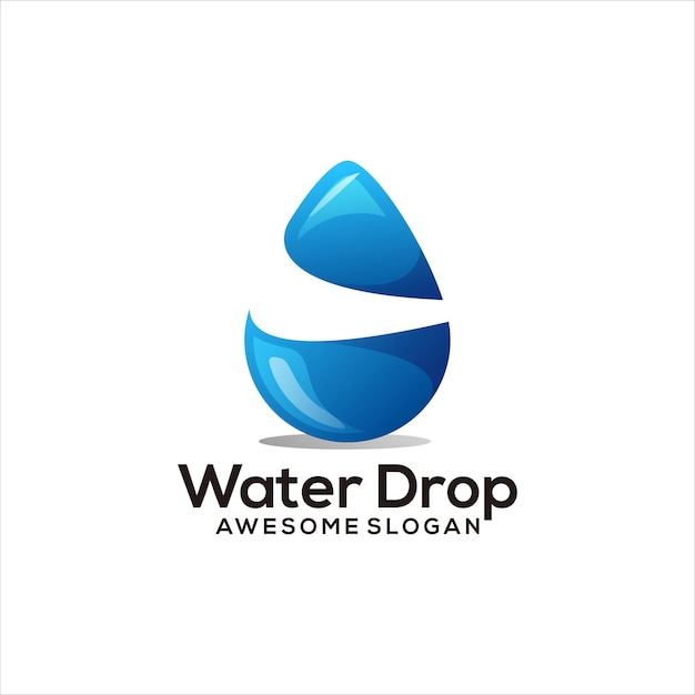 Logo coloré dégradé initial goutte d'eau