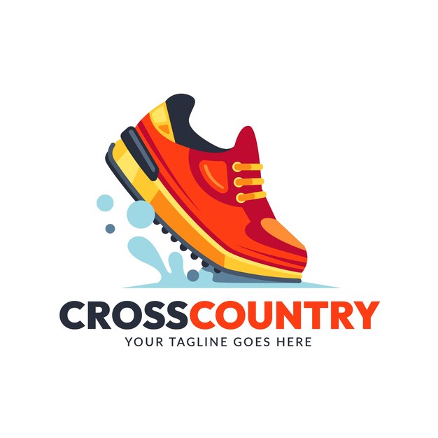 Logo de conception de cross-country design plat