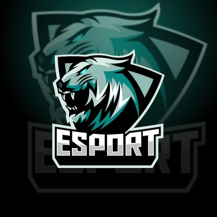Vecteur gratuit logo de conception de mascotte esport tigre