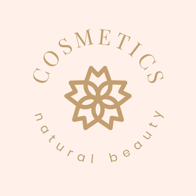 Vecteur gratuit logo cosmétique de beauté, vecteur de conception créative moderne