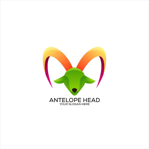 Logo Dégradé Coloré Tête D'antilope