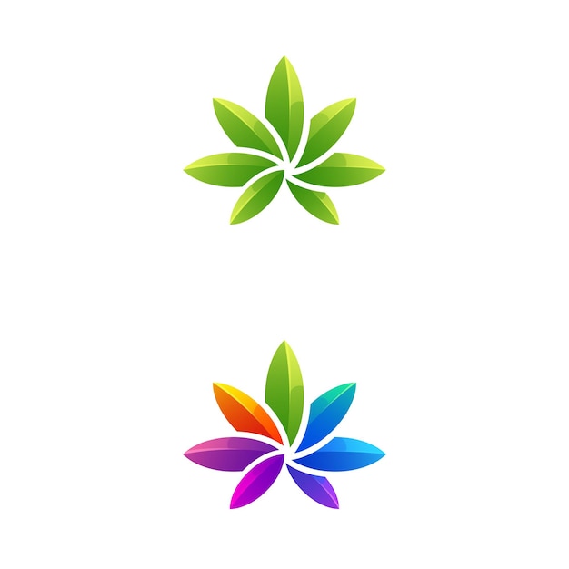 Logo Dégradé Moderne De Cannabis