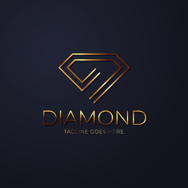 Vecteur gratuit logo diamant élégant