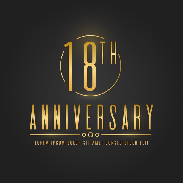 Logo du 18e anniversaire de luxe