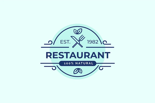 Vecteur gratuit logo du restaurant