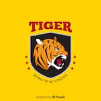 Vecteur gratuit logo du tigre