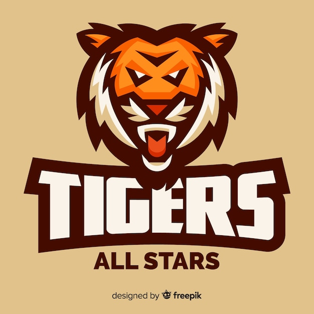 Vecteur gratuit logo du tigre