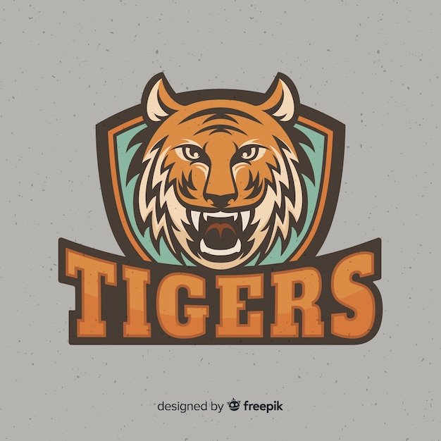 Vecteur gratuit logo du tigre