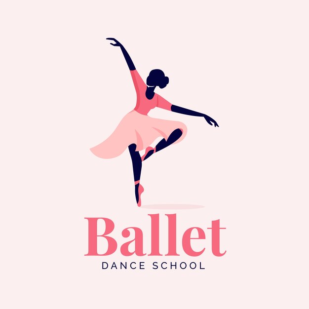 Logo de l'école de danse dessiné à la main